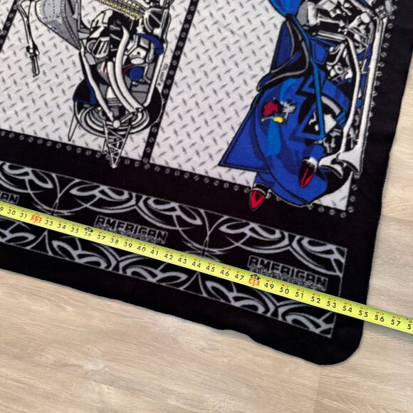 American Choppers Motorcycle Fleece Throw Blanket 45x55 Tapestry Wall Hanger - Picture 3 of 4